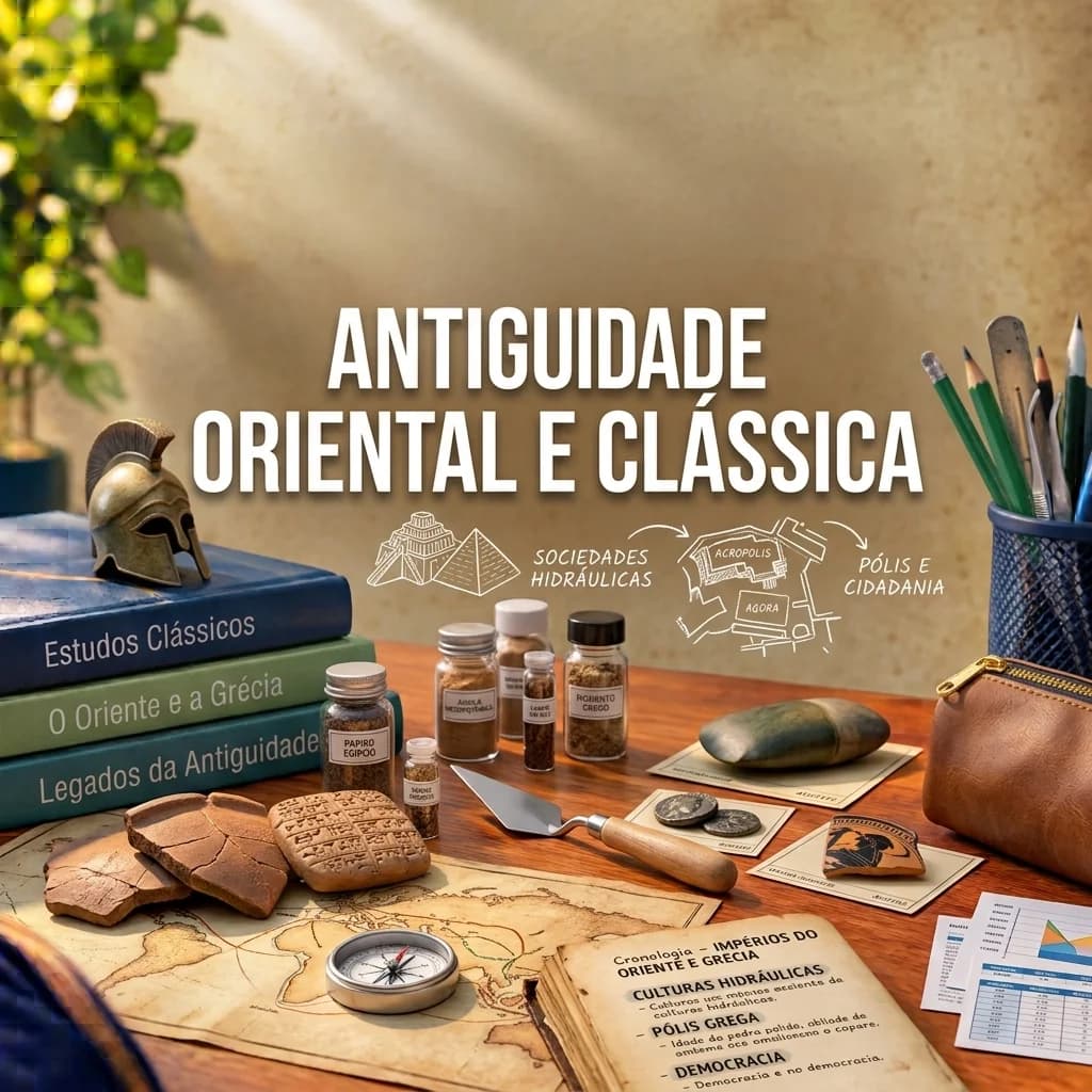 Capa do itinerário Recomposição da Aprendizagem em História — 2º Bimestre (6º Ano)