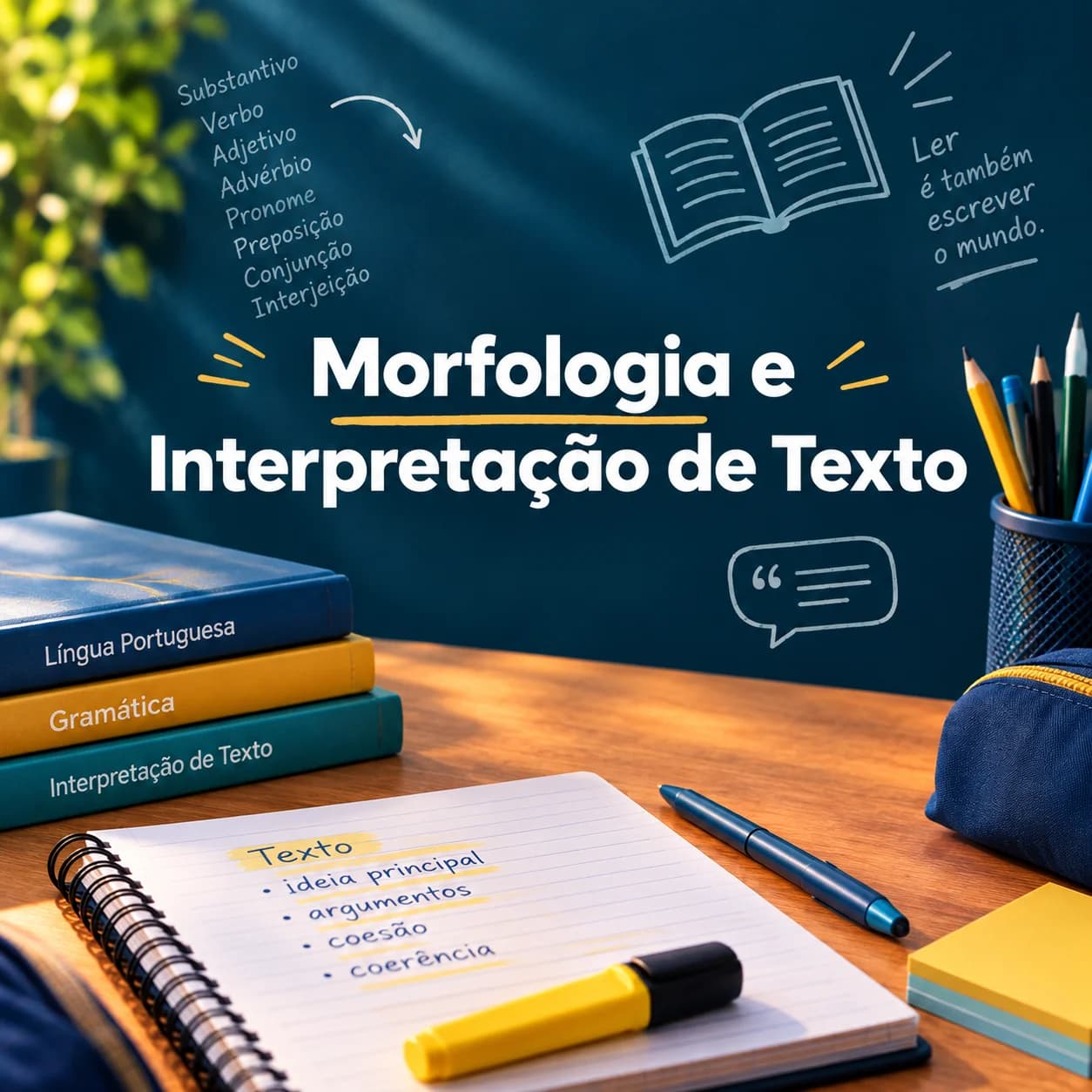 Capa do itinerário Recomposição da Aprendizagem em Língua Portuguesa — 1º Bimestre (6º Ano)